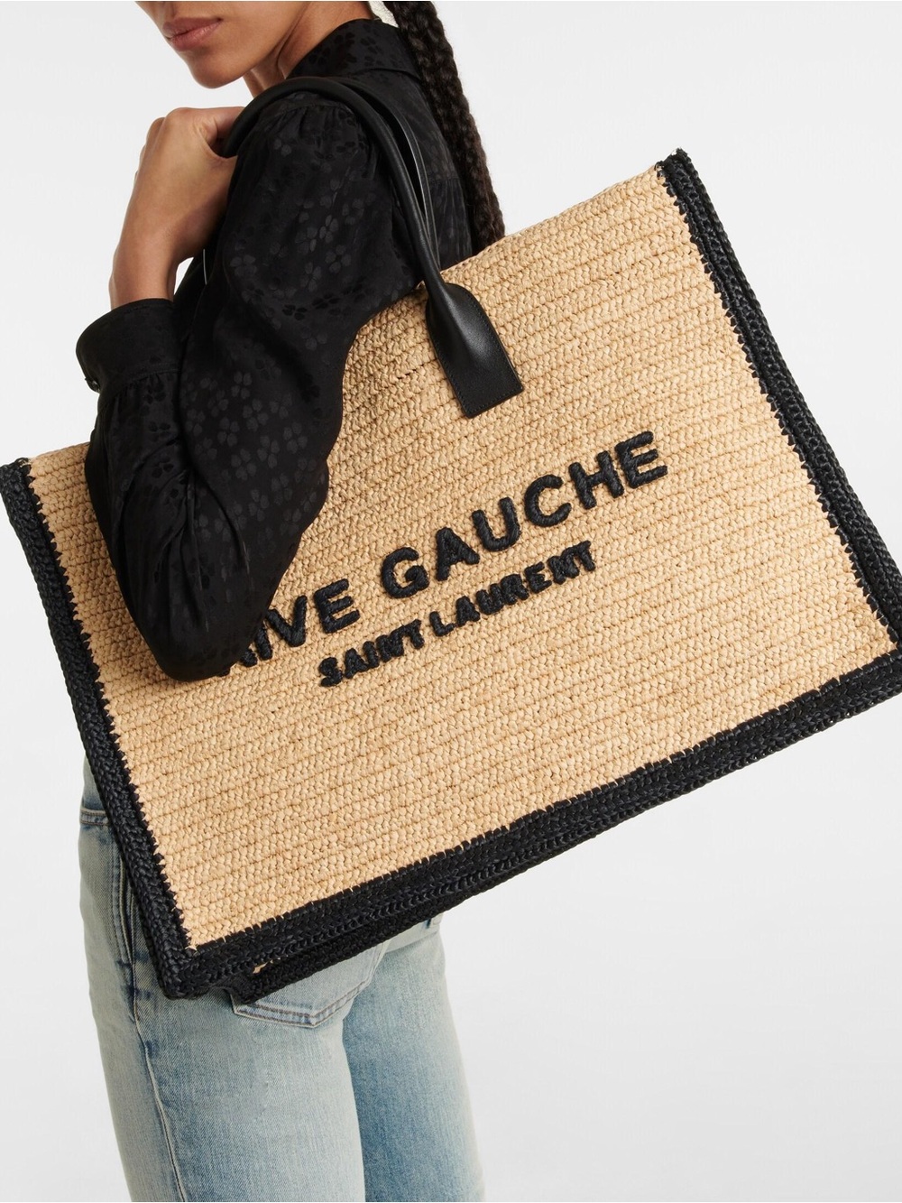**BRAND NEW YSL RAFFIA TOTE BAG**